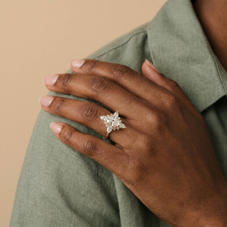 Coralie | Oval Lab Diamond Vintage Engagement Ring - Rings