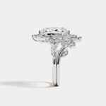Elaine丨Marquise Cut Lab Diamond Ornate Botanical Engagement Ring Set - Rings