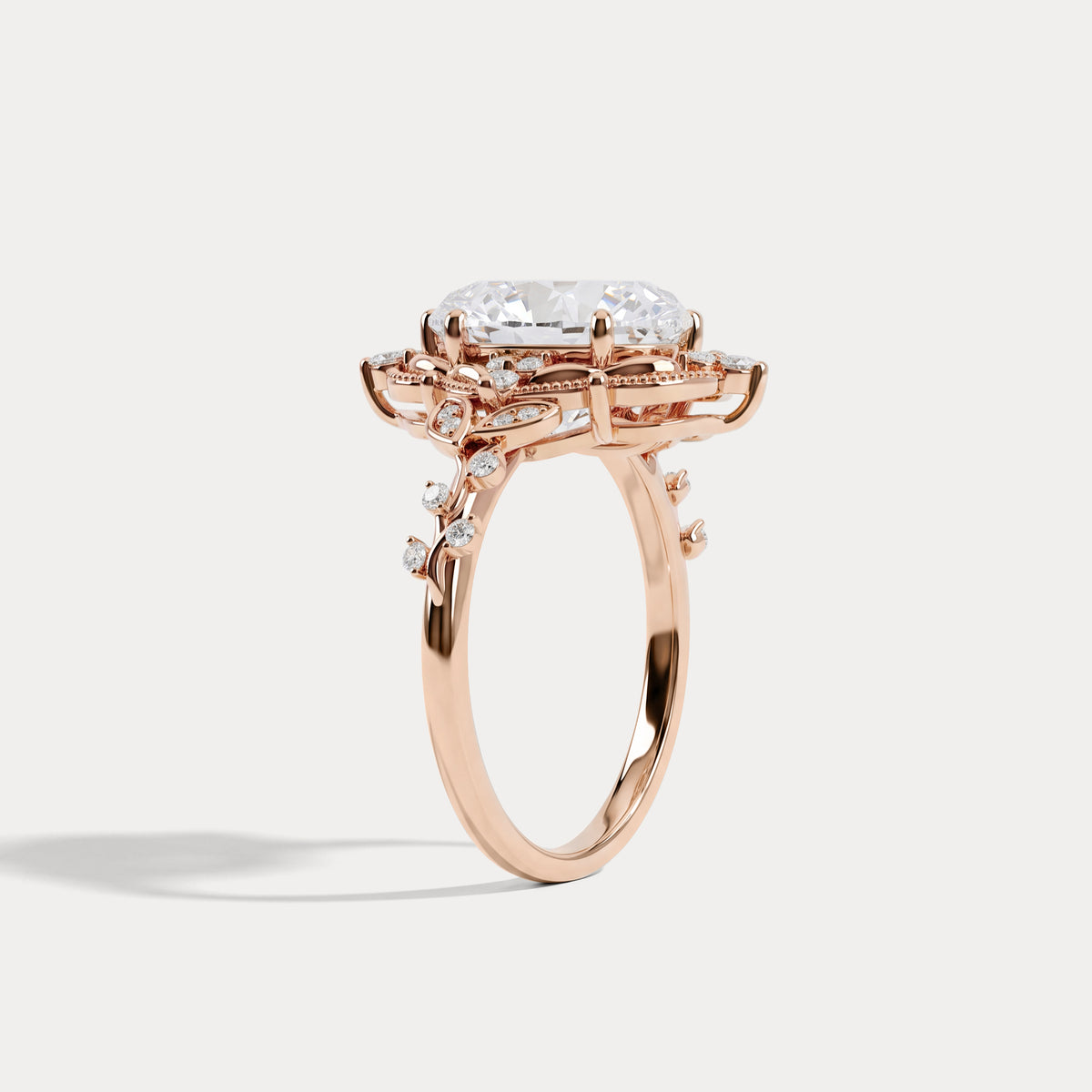 Elaine丨Marquise Vintage Filigree Lab-Grown Diamond Engagement Ring - Rings