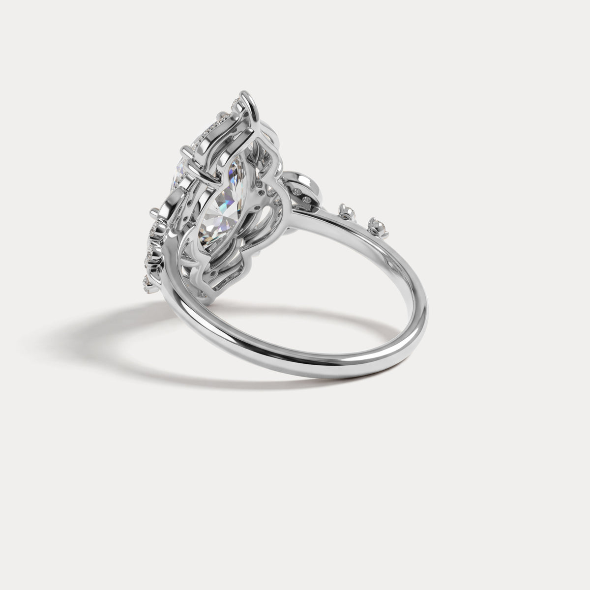 Elaine丨Marquise Vintage Filigree Lab-Grown Diamond Engagement Ring - Rings