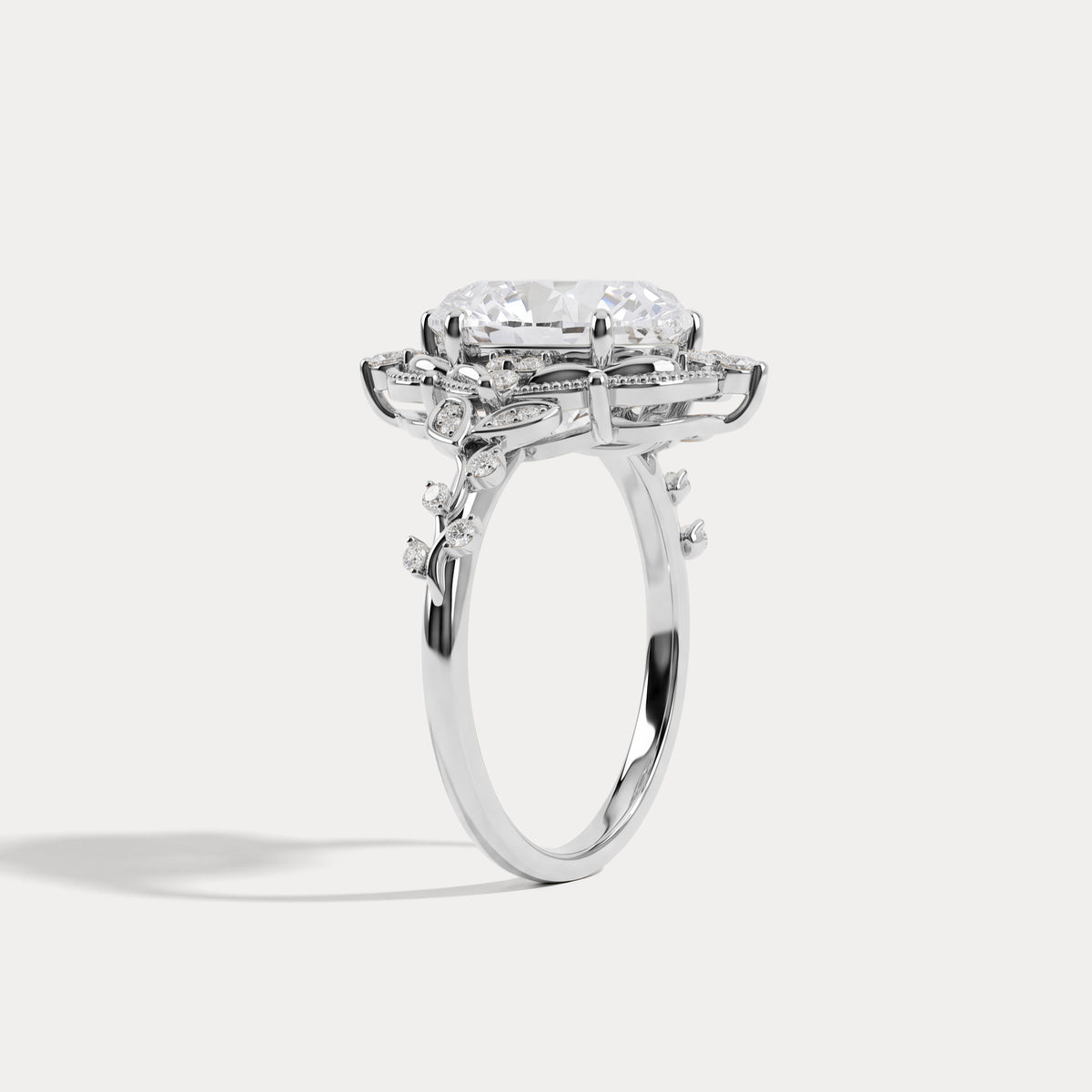 Elaine丨Marquise Vintage Filigree Lab-Grown Diamond Engagement Ring - Rings