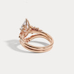 Althea丨Marquise Cut Lab-Grown Diamond Ornate Bridal Ring Set - Rings