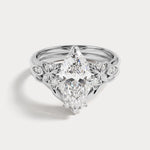 Althea丨Marquise Cut Lab-Grown Diamond Ornate Bridal Ring Set - Rings