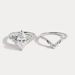 Althea丨Marquise Cut Lab-Grown Diamond Ornate Bridal Ring Set - Rings