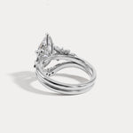 Althea丨Marquise Cut Lab-Grown Diamond Ornate Bridal Ring Set - Rings