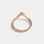 Althea丨Sculpted Vine V-Contour Three-Stone Lab Diamond Wedding Band - Rings