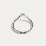 Althea丨Sculpted Vine V-Contour Three-Stone Lab Diamond Wedding Band - Rings
