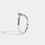 Althea丨Sculpted Vine V-Contour Three-Stone Lab Diamond Wedding Band - Rings