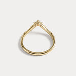 Althea丨Sculpted Vine V-Contour Three-Stone Lab Diamond Wedding Band - Rings