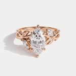 Kathleen丨Marquise Cut Lab-Grown Diamond Nature-Inspired Engagement Ring - Rings