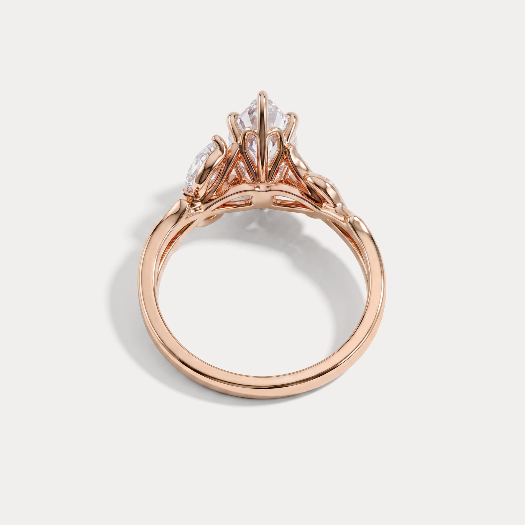 Kathleen丨Marquise Cut Lab-Grown Diamond Nature-Inspired Engagement Ring - Rings