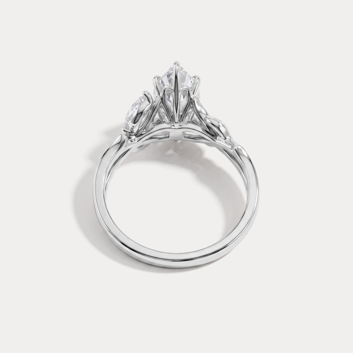 Kathleen丨Marquise Cut Lab-Grown Diamond Nature-Inspired Engagement Ring - Rings