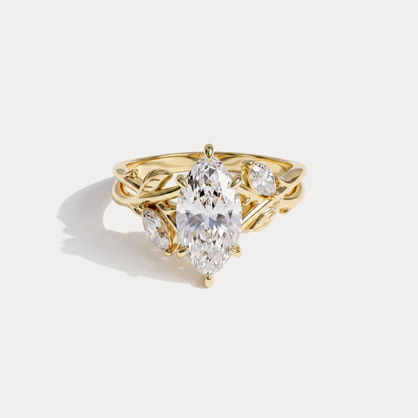 Kathleen丨Marquise Cut Lab-Grown Diamond Nature-Inspired Engagement Ring