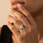 Georgia丨Elongated Cushion Cut Lab Diamond Intertwined Vine Engagement Ring - Rings