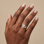 Georgia丨Elongated Cushion Cut Lab Diamond Intertwined Vine Engagement Ring - Rings