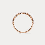 Alternating Marquise & Round Lab Diamond Half Eternity Wedding Band - Rings