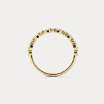 Alternating Marquise & Round Lab Diamond Half Eternity Wedding Band - Rings