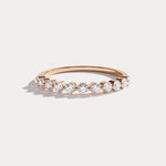 Half Eternity Lab Grown Diamond Ring-Round Cut Stackable Wedding Band - Rings