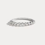 Half Eternity Lab Grown Diamond Ring-Round Cut Stackable Wedding Band - Rings