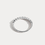Half Eternity Lab Grown Diamond Ring-Round Cut Stackable Wedding Band - Rings