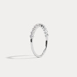 Half Eternity Lab Grown Diamond Ring-Round Cut Stackable Wedding Band - Rings