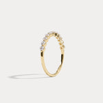 Half Eternity Lab Grown Diamond Ring-Round Cut Stackable Wedding Band - Rings