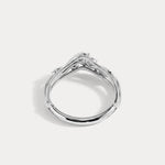 Marquise and Round Lab-Grown Diamond Twisted Curved Wedding Band - Rings
