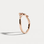 Botanical Leaf Vine Five-Stone Lab Diamond Wedding Band - Rings