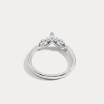Botanical Leaf Vine Five-Stone Lab Diamond Wedding Band - Rings
