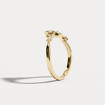 Botanical Leaf Vine Five-Stone Lab Diamond Wedding Band - Rings