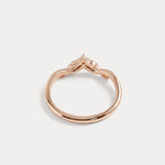 Marquise Scattered Five-Stone Curved Lab Diamond Wedding Band - Rings