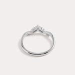 Marquise Scattered Five-Stone Curved Lab Diamond Wedding Band - Rings