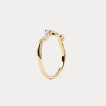 Marquise Scattered Five-Stone Curved Lab Diamond Wedding Band - Rings