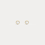 Round Brilliant Lab-Grown Diamond Bezel Studs in 14K Solid Gold / Platinum - Earrings