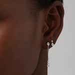 14K Solid Gold Dazzling Drop Earring With Lab Diamond - 
