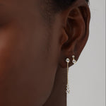 14K Solid Gold Dazzling Drop Earring With Lab Diamond - 