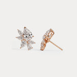 4.86 CTW Botanical Pear Lab-Grown Diamond Stud Earrings - Earrings