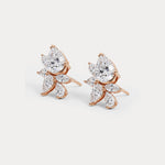 4.86 CTW Botanical Pear Lab-Grown Diamond Stud Earrings - Earrings