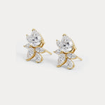 4.86 CTW Botanical Pear Lab-Grown Diamond Stud Earrings - Earrings