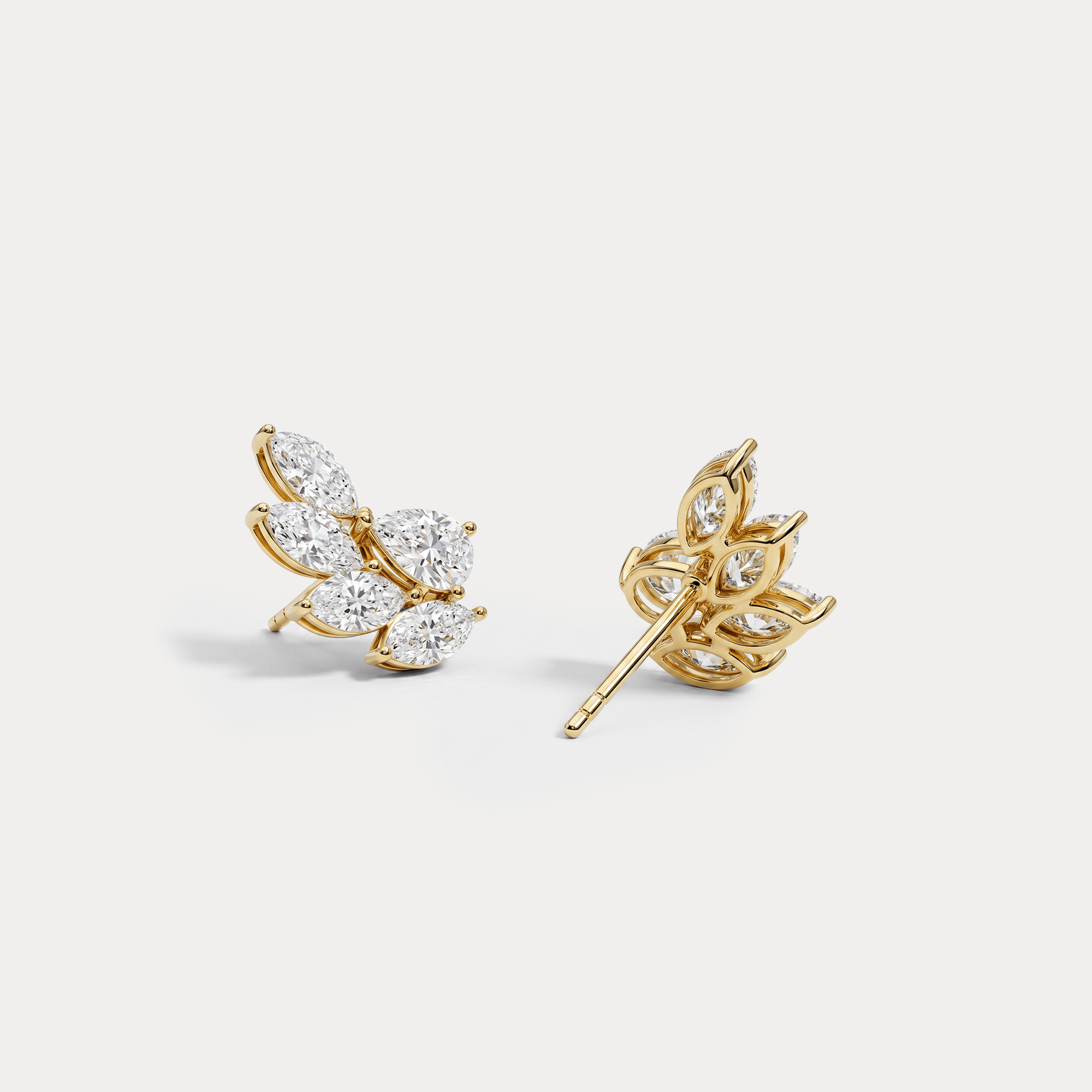 2.34 CTW Laurel Leaf Lab-Grown Diamond Stud Earrings - Earrings