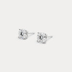 Round Lab-Grown Diamond Solitaire Stud Earrings - Earrings