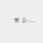 Round Lab-Grown Diamond Solitaire Stud Earrings - Earrings
