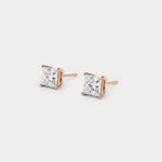 Princess Lab-Grown Diamond Solitaire Stud Earrings - Earrings