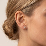Princess Lab-Grown Diamond Solitaire Stud Earrings - Earrings