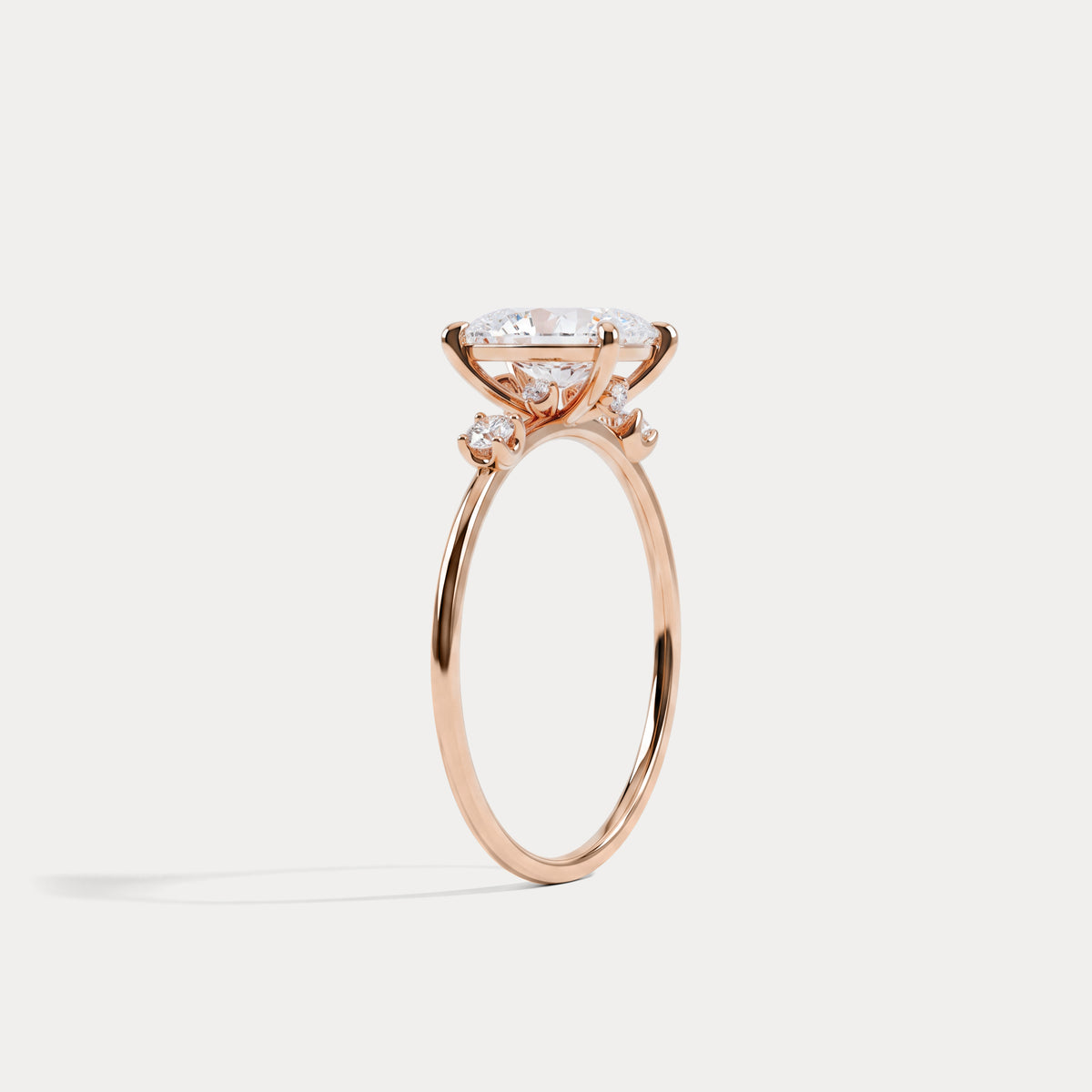 Liora丨1CT Radiant Cut Lab Grown Diamond Three Stones Engagment Ring - Rings