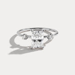 Liora丨1CT Radiant Cut Lab Grown Diamond Three Stones Engagment Ring - Rings