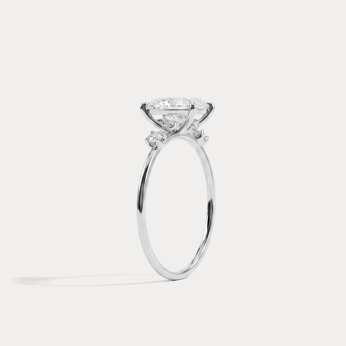 Liora丨1CT Radiant Cut Lab Grown Diamond Three Stones Engagment Ring - Rings