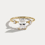 Liora丨1CT Radiant Cut Lab Grown Diamond Three Stones Engagment Ring - Rings