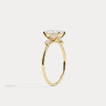 Liora丨1CT Radiant Cut Lab Grown Diamond Three Stones Engagment Ring - Rings