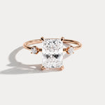 Liora丨2CT Radiant Cut Lab Grown Diamond Three Stones Engagment Ring - Rings